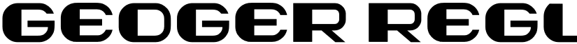 geoger Regular font