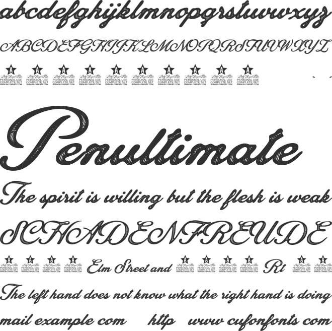 Octagon Personal Use font preview
