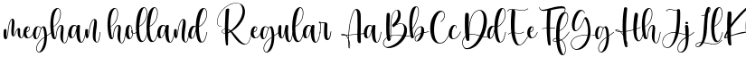 meghan holland Regular font