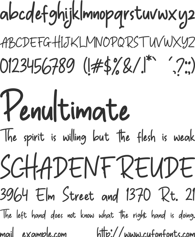 Bookstory font preview