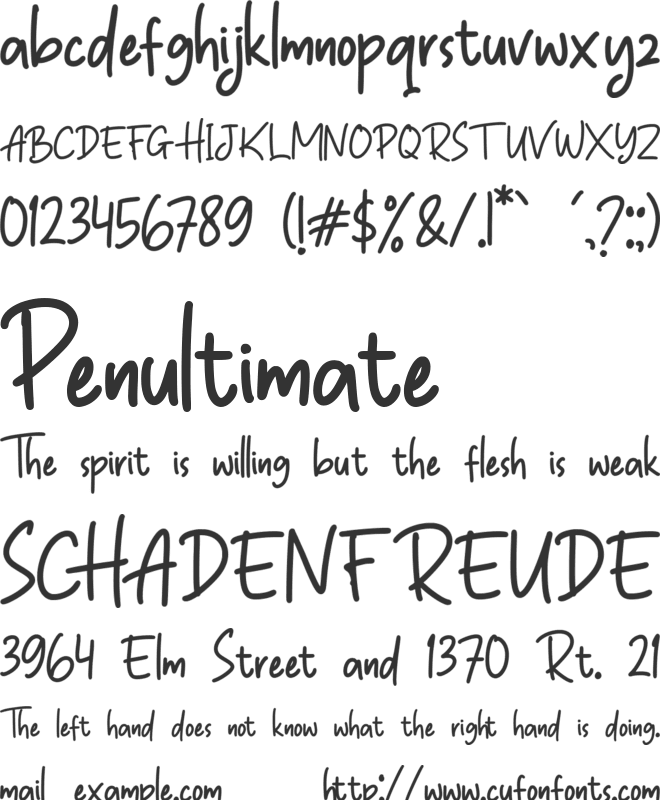 Bookstory font preview