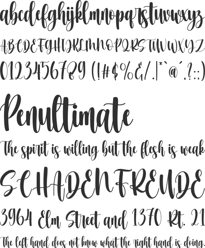 Hello Darling font preview