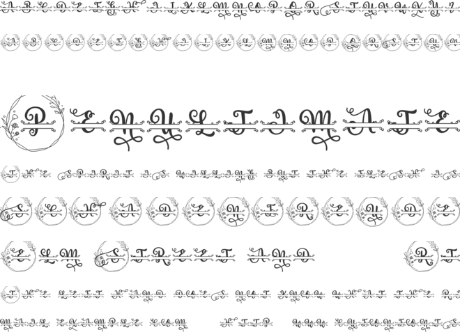 Rose Monogram font preview