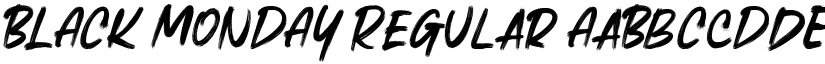 BLACK MONDAY Regular font