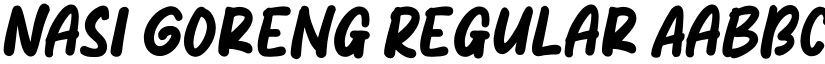 Nasi Goreng Regular font