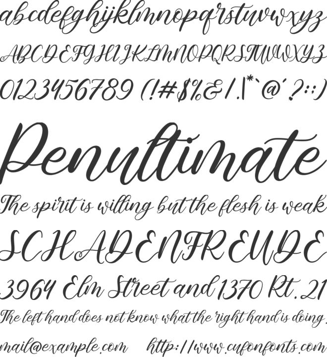 Beauty Magnolia font preview
