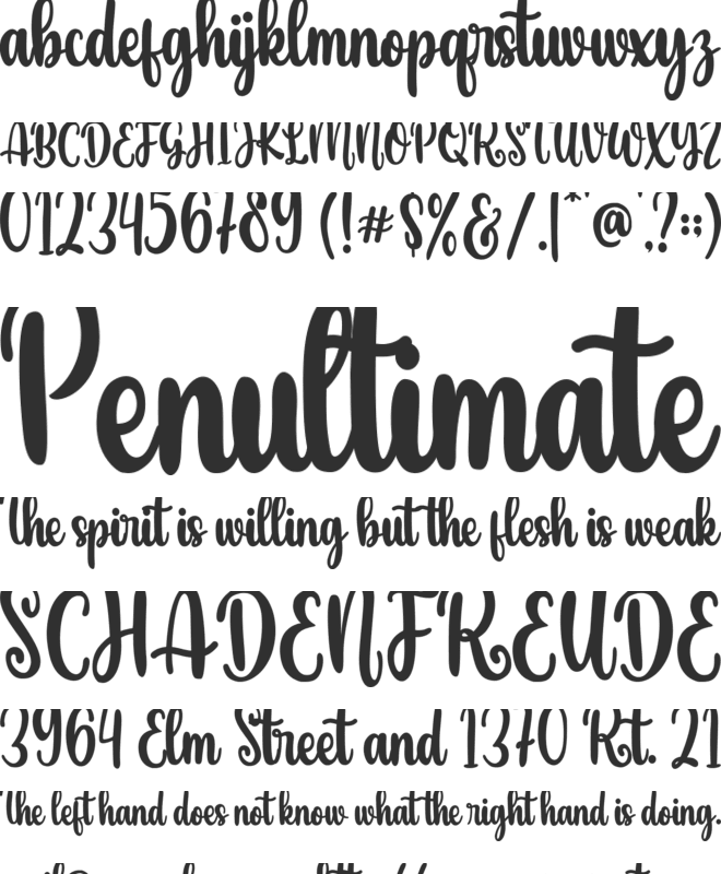 BeautifulHoliday font preview