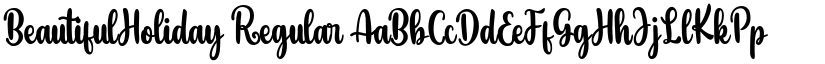 BeautifulHoliday Regular font