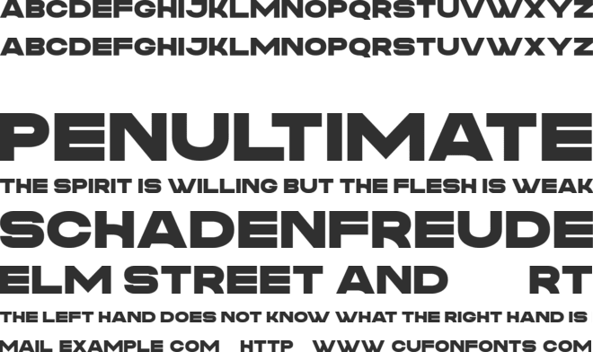 Manverse Normal font preview