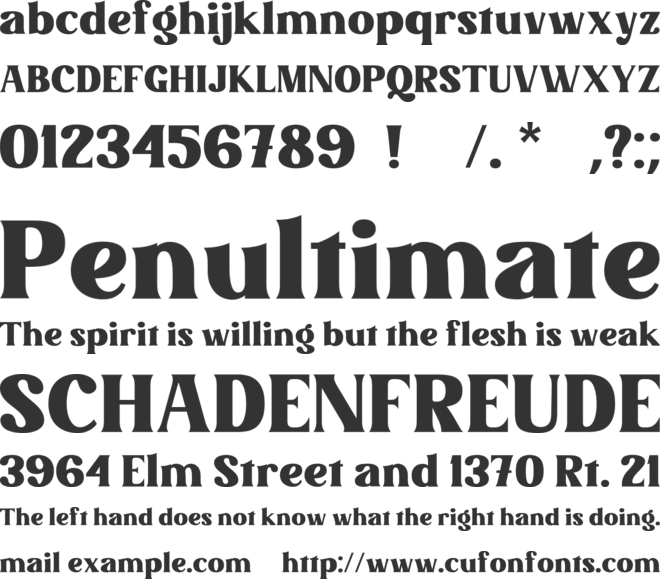 Mintage font preview