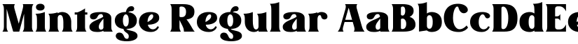 Mintage Regular font