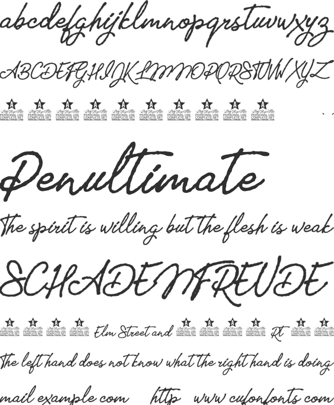 Tomato Soup Personal Use font preview