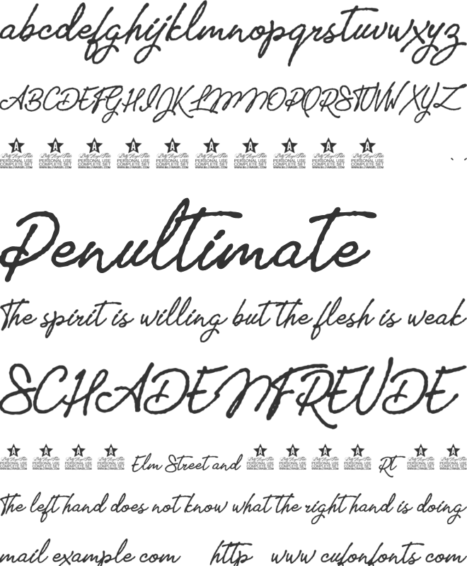 Tomato Soup Personal Use font preview