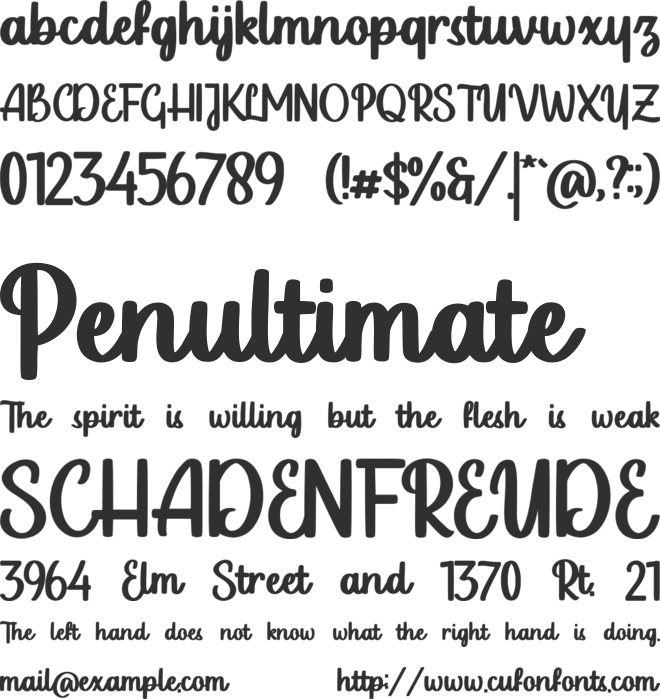 Luckyfield font preview