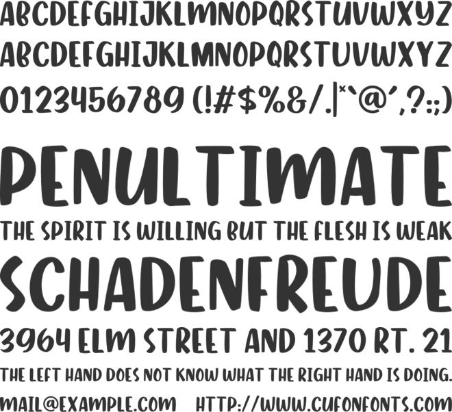 Tortello font preview