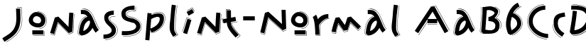 JonasSplint-Normal font