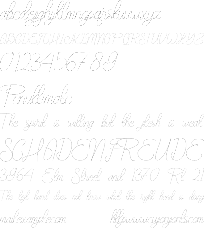 Maudy_silky_line font preview