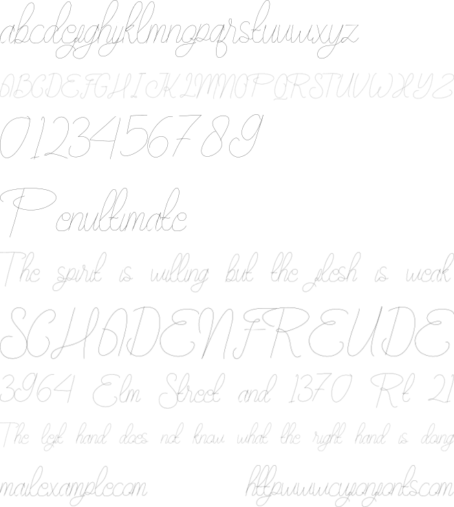 Maudy_silky_line font preview