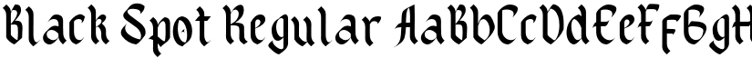 Black Spot Regular font