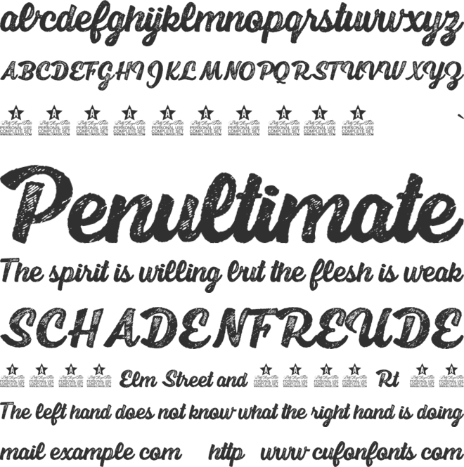 Scrypta Personal Use font preview
