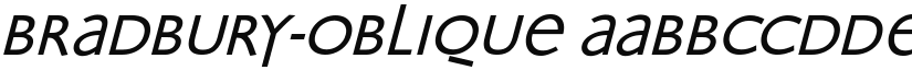 Bradbury Oblique font download