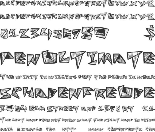 FoldLine font preview