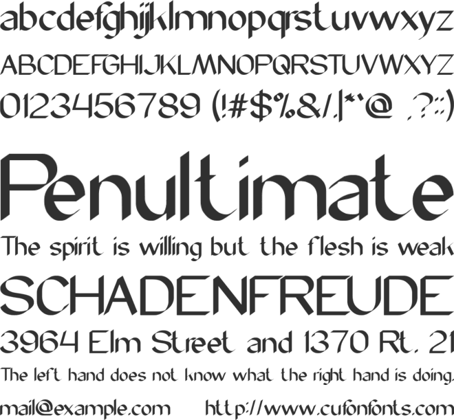 Modern Script font preview