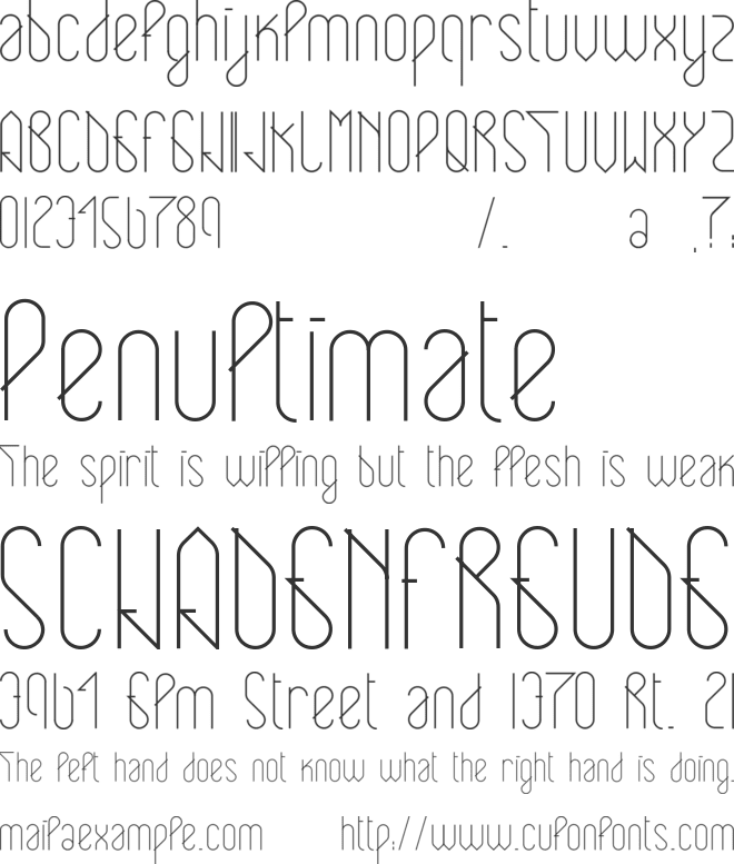 Ecliptic font preview