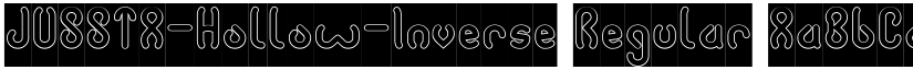 JUSSTA-Hollow-Inverse Regular font