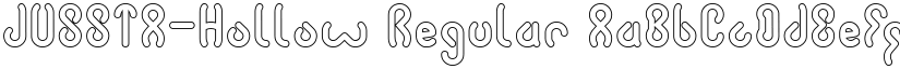JUSSTA-Hollow Regular font