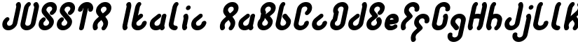JUSSTA Italic font