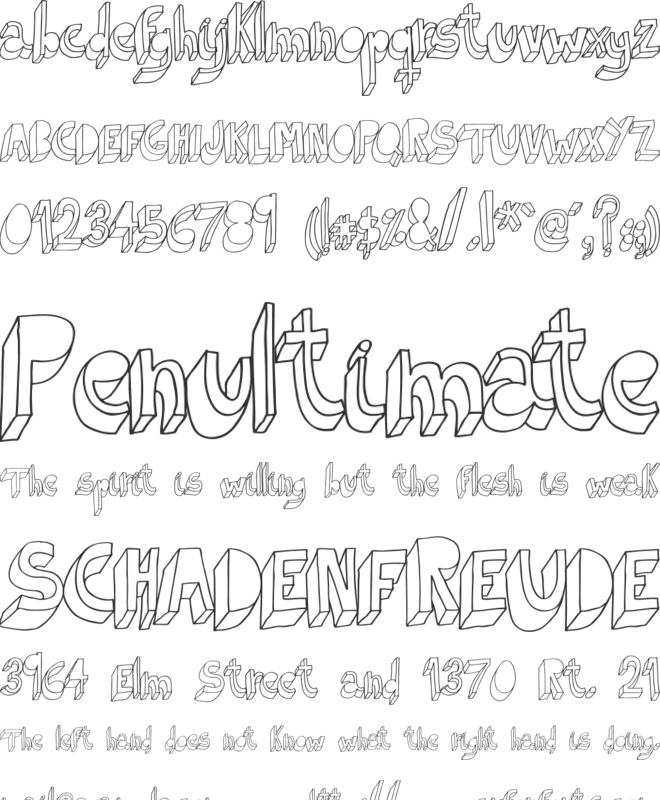 Indietronica font preview