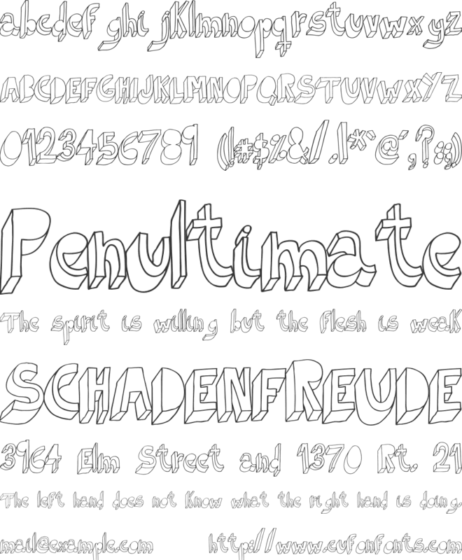 Indietronica font preview