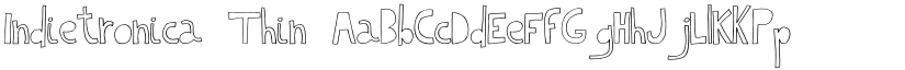 Indietronica Thin font