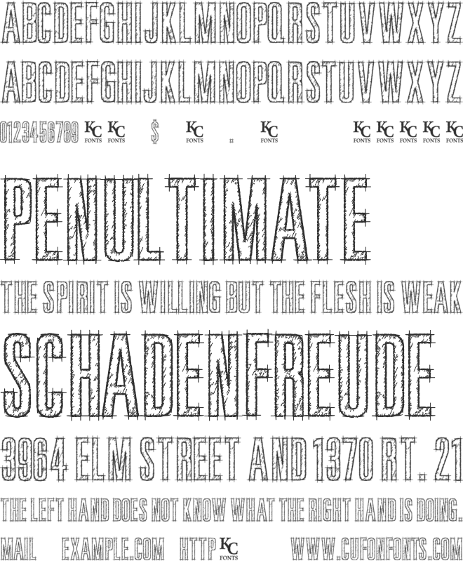 Bluprint font preview