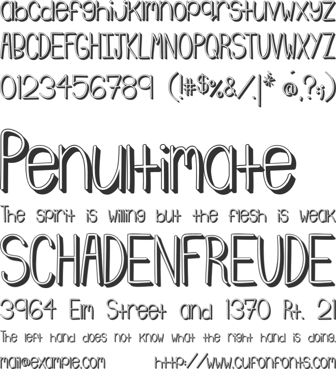 Emmy 3D font preview