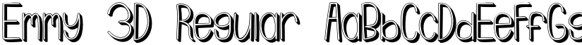 Emmy 3D Regular font