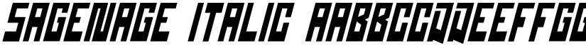 sagenage Italic font