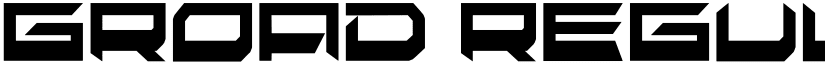 groad Regular font