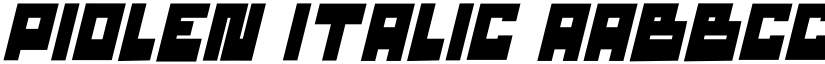 PIOLEN Italic font