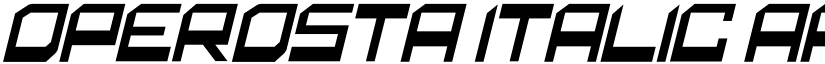 operosta Italic font