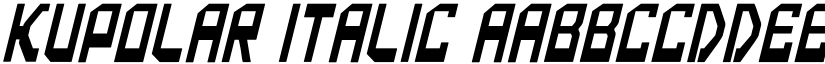 kupolar Italic font