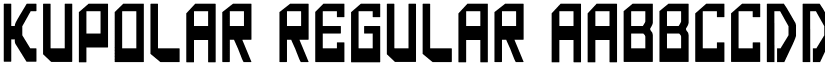 kupolar Regular font