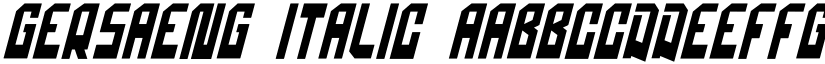 gersaeng Italic font