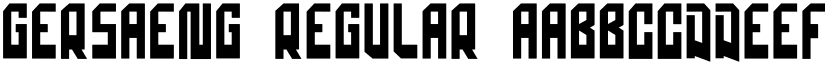 gersaeng Regular font