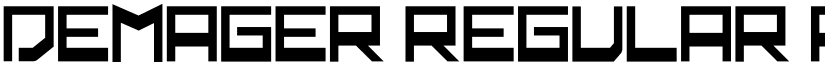 demager Regular font