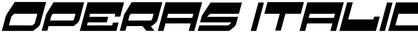 operas Italic font