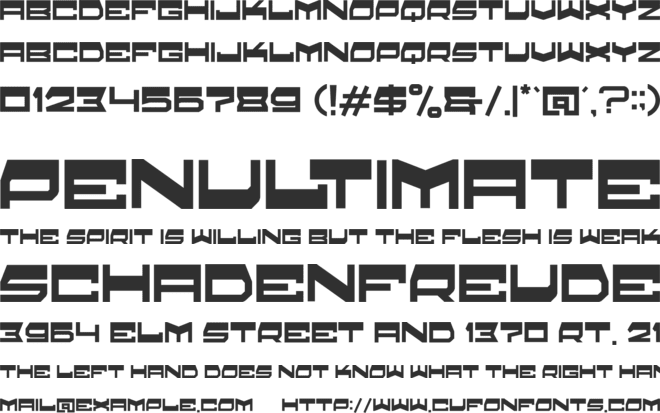 operas font preview