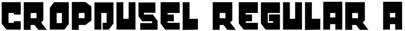 cropdusel Regular font