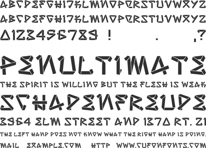 strip joint font preview